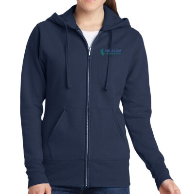 Big Alum - Ladies Core Fleece Full Zip Hooded Sweatshirt Thumbnail